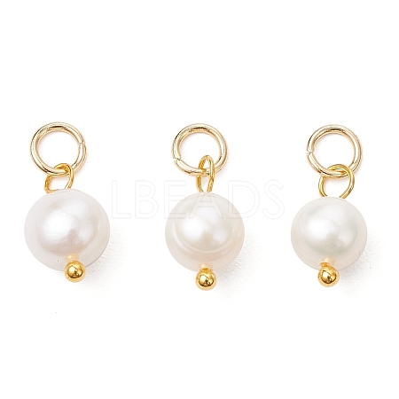 Natural Cultured Freshwater Pearl Two Sides Polished Charms PALLOY-JF04036-01-1