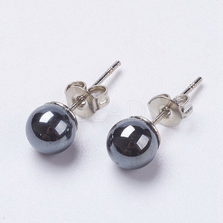 Brass Ear Studs EJEW-JE02703-1