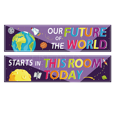 Paper Hanging Banner Classroom Decoration AJEW-WH0340-002-1