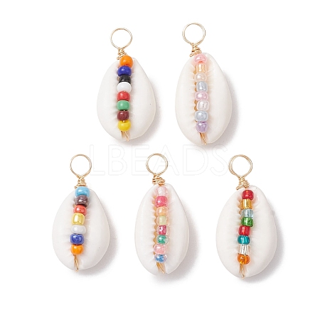 Natural Shell Pendants PALLOY-JF02693-1