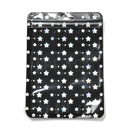 Rectangle Glitter Holographic Plastic Yin-yang Zip Lock Gift Bags OPP-E004-01B-A01-1