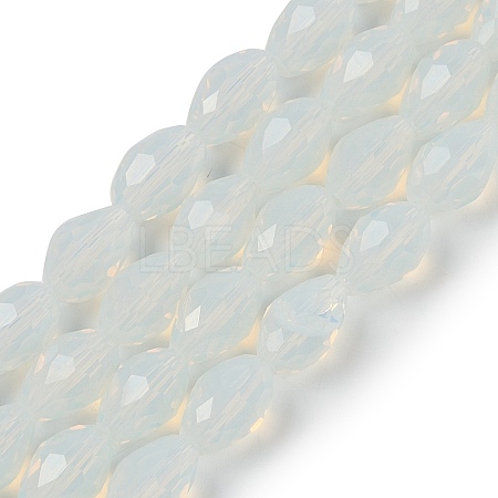 Electroplate Imitation Jade Glass Beads Strands LS-EGLA-N013-J8mm-D02-1