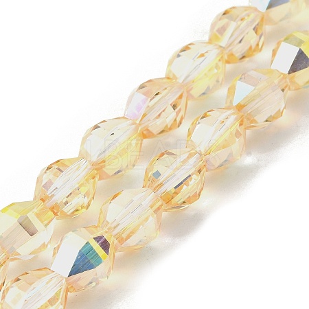 Electroplate Glass Beads Strands EGLA-L045-H-HP01-1