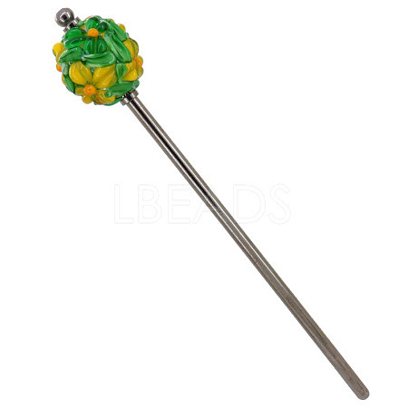 Lampwork & Brass Hair Sticks PW-WG50A30-10-1