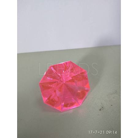 Acrylic Rhinestone Pointed Back Cabochons LS-GACR-WH0001-01G-1