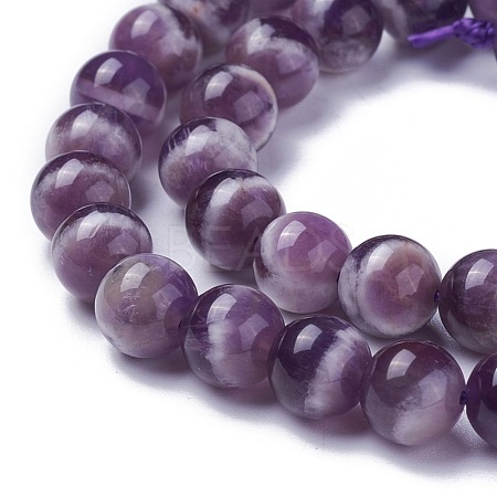 Natural Chevron Amethyst Beads Strands G-G772-05-C-1