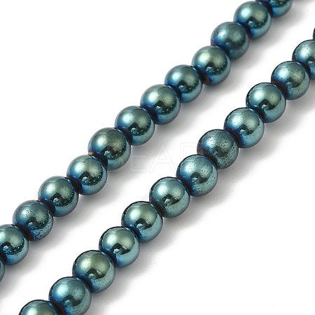 Electroplate Synthetic Magnetic Hematite Beads Strands G-E602-01B-1