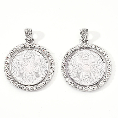 Alloy Pendant Cabochon Settings LS-PALLOY-S107-005P-RS-1