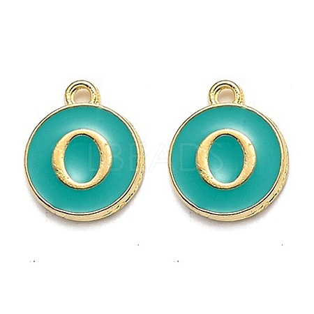 Golden Plated Alloy Enamel Charms LS-ENAM-Q437-15O-1