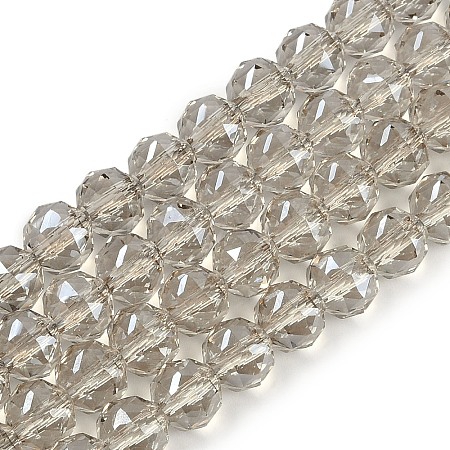 Transparent Electroplate Glass Beads Strands EGLA-N002-34C-C14-1