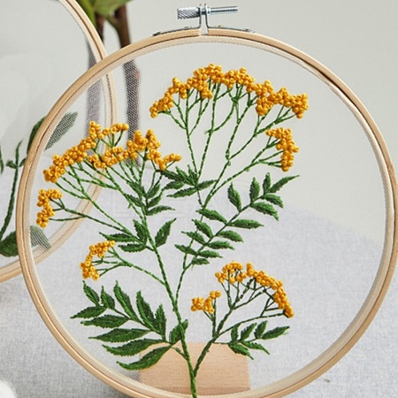 DIY Transparent Fabric Embroidery Kits DIY-K032-78D-1