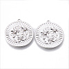 Brass Micro Pave Clear Cubic Zirconia Pendants LS-KK-N232-171P-NF-1
