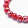 Electroplate Luster Lampwork Beads Strands X-EGLA-P046-A11-3