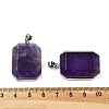 Natural Amethyst Pendants G-B139-02P-06-3