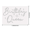 Word Birthday Queen Glass Hotfix Rhinestone DIY-WH0303-094-2