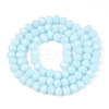 Opaque Solid Color Glass Beads Strands EGLA-A034-P8mm-D06-2