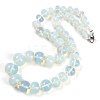 Opalite Rondelle Graduated Beaded Necklaces for Women Men NJEW-K388-02F-1
