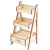 Mini Wood Storage Rack Furniture Model AJEW-WH0419-70-1