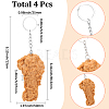 4Pcs Chicken Leg PVC Pendant Keychains KEYC-SC0002-22-2