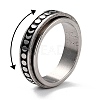 Non-Tarnish 203 Stainless Steel Rotating Spinner Fidget Band Rings for Anxiety Stress Relief RJEW-G118-08P-2