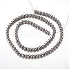 Electroplate Magnetic Synthetic Hematite Bead Strands G-A165A-4mm-05-2