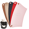 5Pcs 5 Colors PU Leather Heat Resistant Reusable Cup Sleeve AJEW-WR0001-58A-1