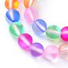 Synthetic Moonstone Beads Strands G-R375-8mm-A08-1