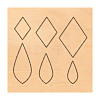 Geometric Wood Cutting Dies DIY-WH0169-02-1
