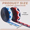 10 Yards 2 Colors Flat Nylon Elastic Band with Wave Pattern EC-FG0001-04-2