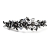 Flower Alloy Rhinestone Hair Barrettes PHAR-S604-01AS-03-1