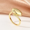 Oval Brass Open Cuff Rings for Women RJEW-G343-17G-1