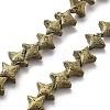 Electroplated Natural Lava Rock Beads Strands G-A251-C01-01A-2