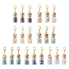 21Pcs 7 Styles Chakra Natural & Synthetic Gemstone Chips inside Glass Wishing Bottle Pendant Decoration HJEW-JM03307-2