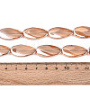 Electroplate Transparent Glass Beads Strands EGLA-N055-02D-4