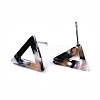 Cellulose Acetate(Resin) Triangle Stud Earrings KY-S163-114-2
