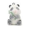 Animal Flocking Opaque Resin Pendants RESI-I353-01P-04-1