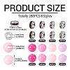200Pcs 4 Colors Opaque Acrylic Beads MACR-TA0002-53-5