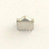 Tarnish Resistant Stainless Steel Ribbon Crimp Ends LS-STAS-Q187-03-2