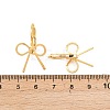 Bowknot Brass Leverback Earrings EJEW-A150-04B-G-5
