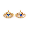 Brass Micro Pave Cubic Zirconia Charms ZIRC-G169-07G-2