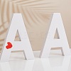 Wooden Letter Ornaments WOOD-WH0104-21-4