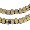 Electroplate Non-magnetic Synthetic Hematite Beads Strands G-Q486-89A-3