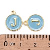 Golden Plated Alloy Enamel Charms X-ENAM-S118-04J-3