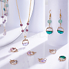 16Pcs 4 Colors Glass Pendants GLAA-GA0001-32-5