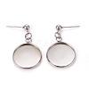Tarnish Resistant 304 Stainless Steel Stud Earring Settings LS-STAS-L226-019E-P-1