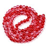 Transparent Crackle Baking Paint Glass Beads Strands DGLA-T003-01B-08-2