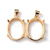 Brass Basket Pendant Setting with Prongs Mounting KK-WH0031-32G-02-2