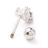 Heart & Moon Cubic Zirconia Dangle Stud Earrings EJEW-A065-15P-2