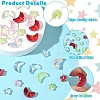 100Pcs 2 Styles Transparent Spray Painted Glass Beads GLAA-YW0005-14A-5
