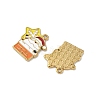 304 Stainless Steel Enamel Pendants STAS-L300-012G-04-2